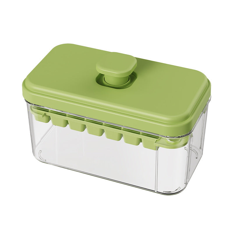 Frozen ice cube mold Household pressing food-grade ice-making artifact with lid Homemade ice grid ice box Refrigerator ice box