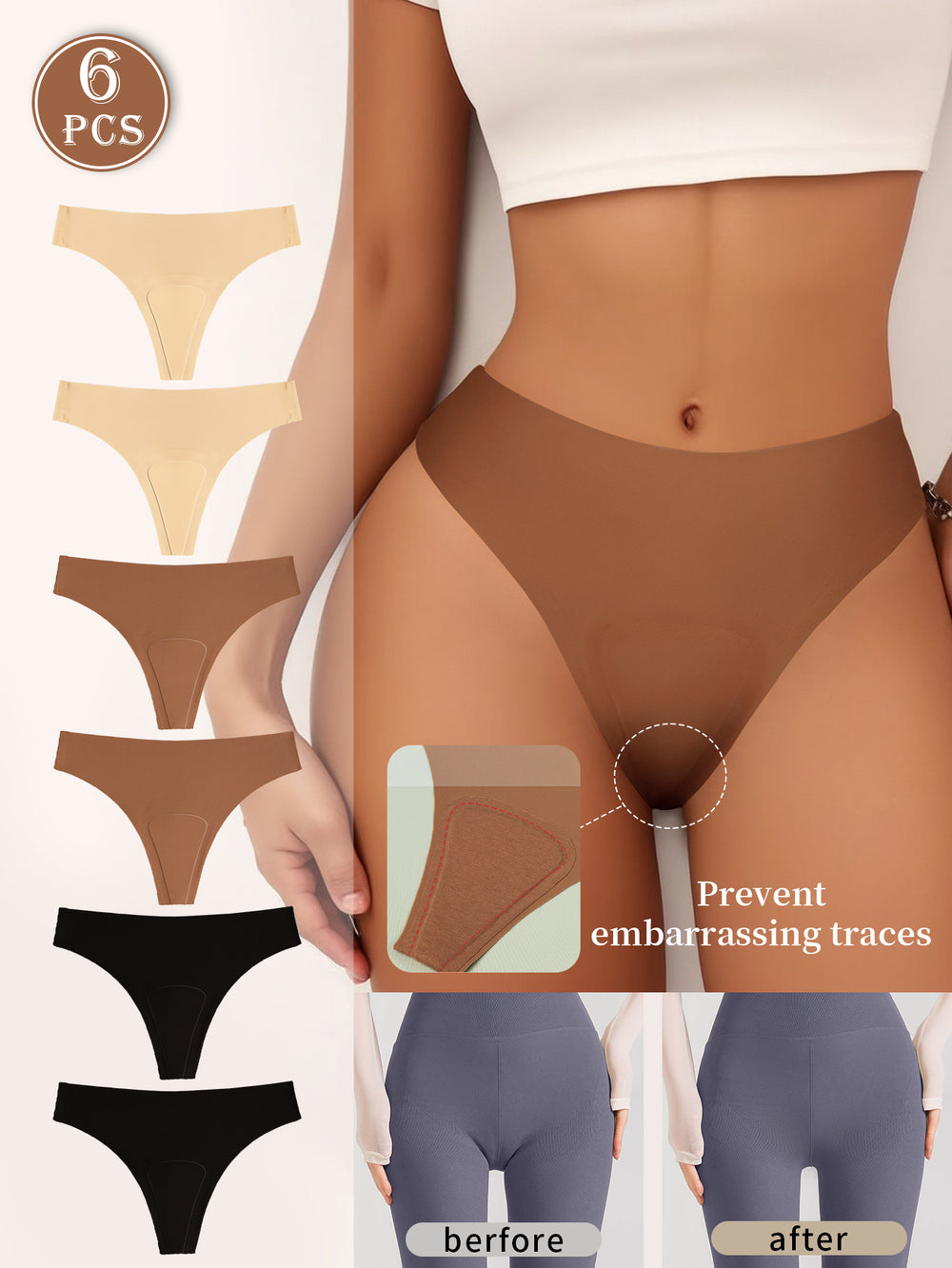 foreign trade ice silk seamless anti-embarrassment low-waist underwear sports yoga anti-embarrassment line underwear for women  new style