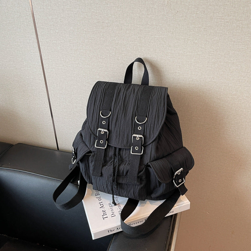 Cross-border backpack women's large-capacity casual versatile lazy style student class schoolbag fashionable lightweight travel backpack