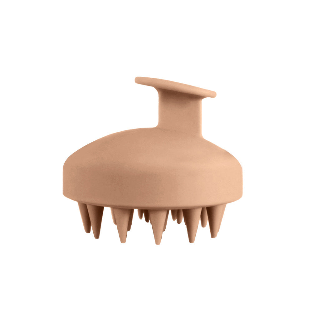Factory spot silicone shampoo brush, round pure silicone shampoo comb, scalp cleaning massage brush, head massage brush