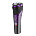 Full body washable electric shaver, rechargeable razor with floating triple-blade head, beard trimmer, 60-minute battery life