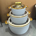 1setfoodwarmer cross-border hot-selling factory direct sales fresh-keeping lunch box thermal insulation bucket golden handle high-grade stainless steel