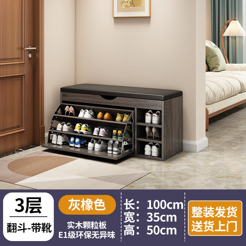 new arrival: bestselling flip-top shoe cabinet - home entryway shoe bench, shoe rack, and stool combo - all-in-one seating & space-saving storage