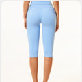Customizable yoga tummy control mid-length shorts - women's butt lifting running sports short low-rise capri fitness yoga pants 3560