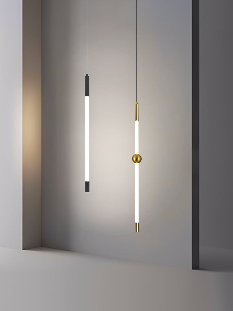 Bedside chandelier light luxury minimalist creative personalized line lighting bedroom study background wall Italian high-end small chandelier