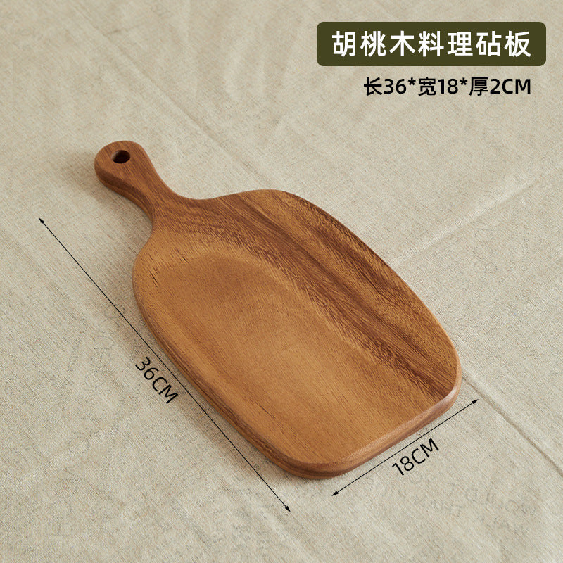 solid wood walnut bread board cutting board pizza steak creative fruit wooden bread board kitchen household tray