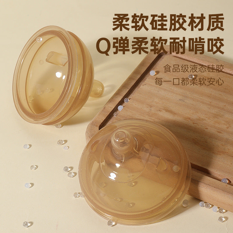 Factory direct sales adapt to the same pacifier baby weaning bottle accessories wide diameter silicone simulation pacifier