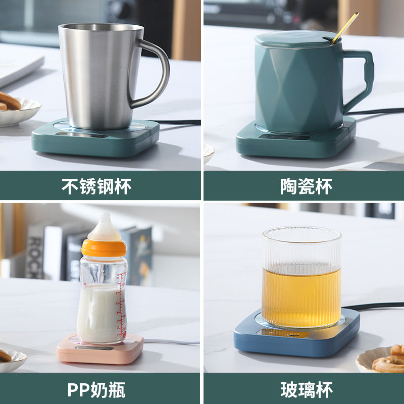 55 degree constant temperature heating coaster warm cup, intelligent thermal insulation household hot milk artifact cup gift box warm coaster
