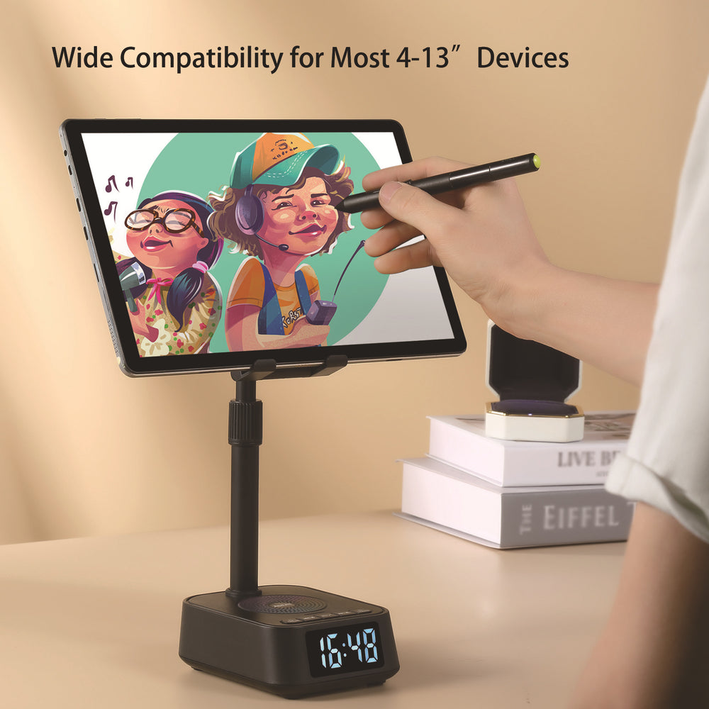 Longweishi q1 creative mobile phone holder smart home brand multi-function bluetooth speaker lazy holder three-in-one