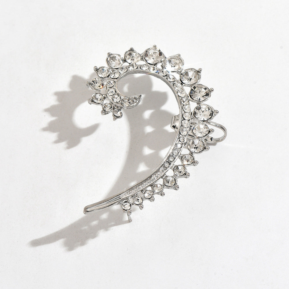 European and american style gypsophila ear cuffs & earrings - luxury, high-end, heavily detailed, diamond-studded, unique design earrings for women