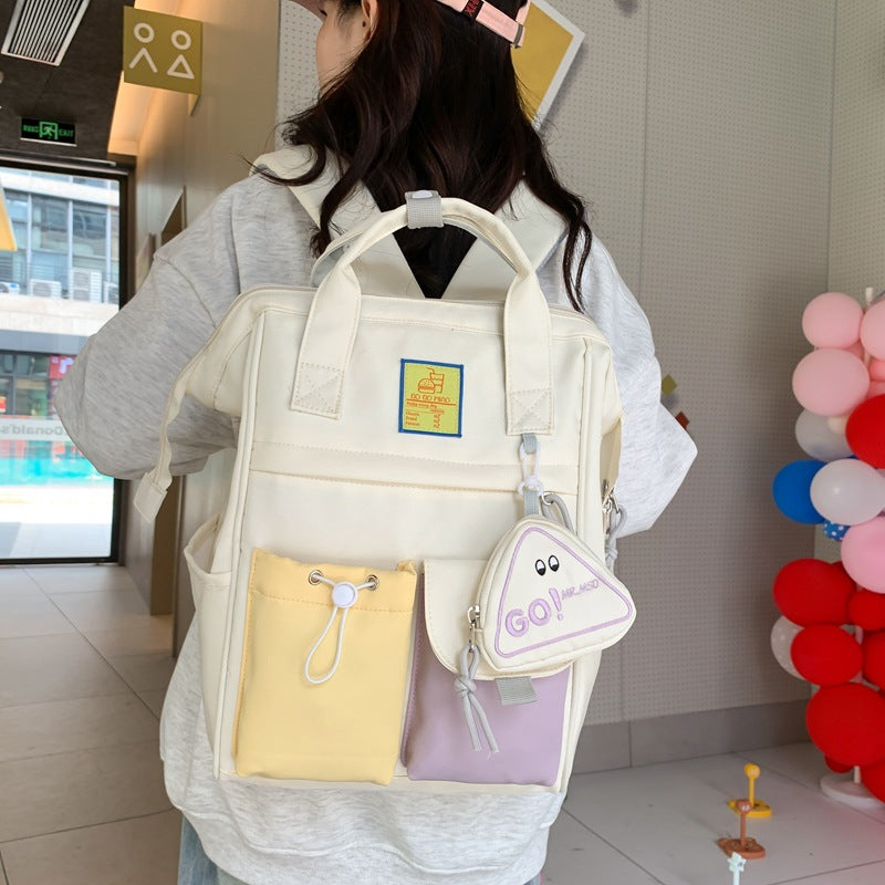 New girls schoolbag large capacity lightweight backpack female college students schoolbag niche travel computer backpack