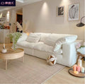 Cloud sofa chenille home cream white wabi-sabi style down sofa removable and washable fabric sofa