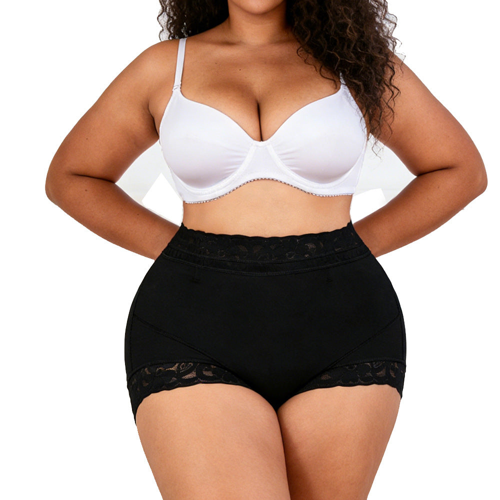 Fashion cross-border mid-waist hip lift waistband tummy control pants body shaping tight buttocks triangle body shaping underwear for women