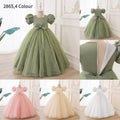 hot-selling dresses for girls, flower girls, wedding dresses, accessible luxury, niche, simple mesh, children's catwalk host costumes