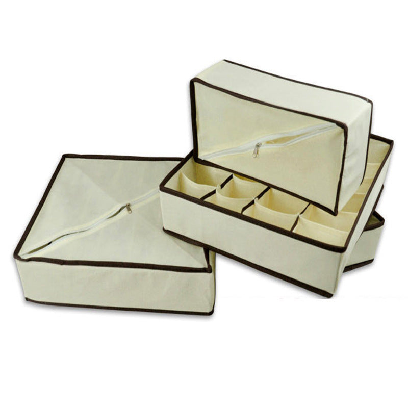 Home Furnishing Day New Material Non-woven Four-piece Storage Box Fabric Storage Box Bras Storage Box Underwear Finishing