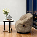 Clown lazy single sofa french cream style living room balcony design casual fabric rotatefor home sofa chair