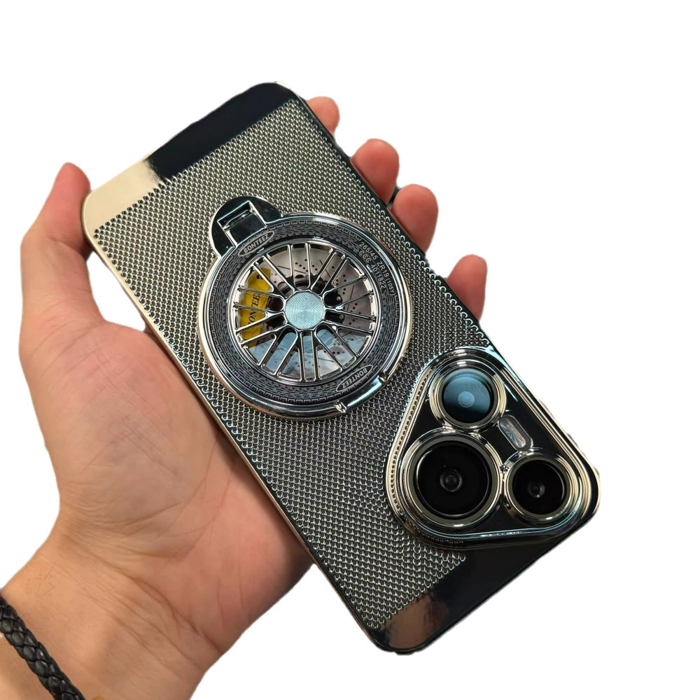 Electroplated breathable heat dissipation shell suitable for huawei p70pro mobile phone case magnetic gyro bracket mate60pro hard shell