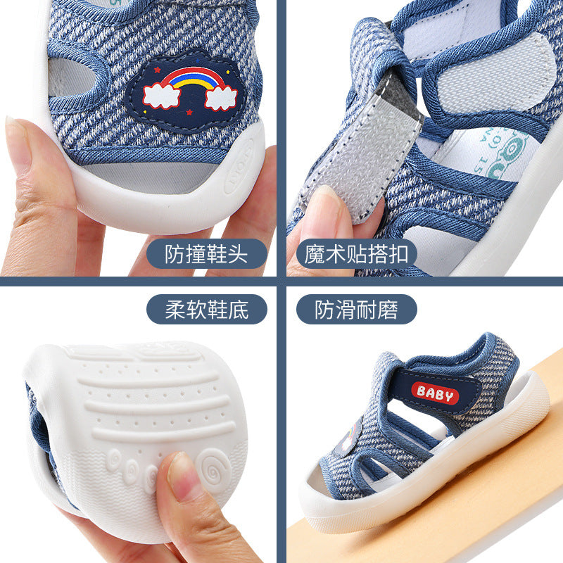 Baby sandals, first walker shoes, summer soft sole non-slip, 0-1-3 years old infant mesh toddler shoes for baby girls and boys