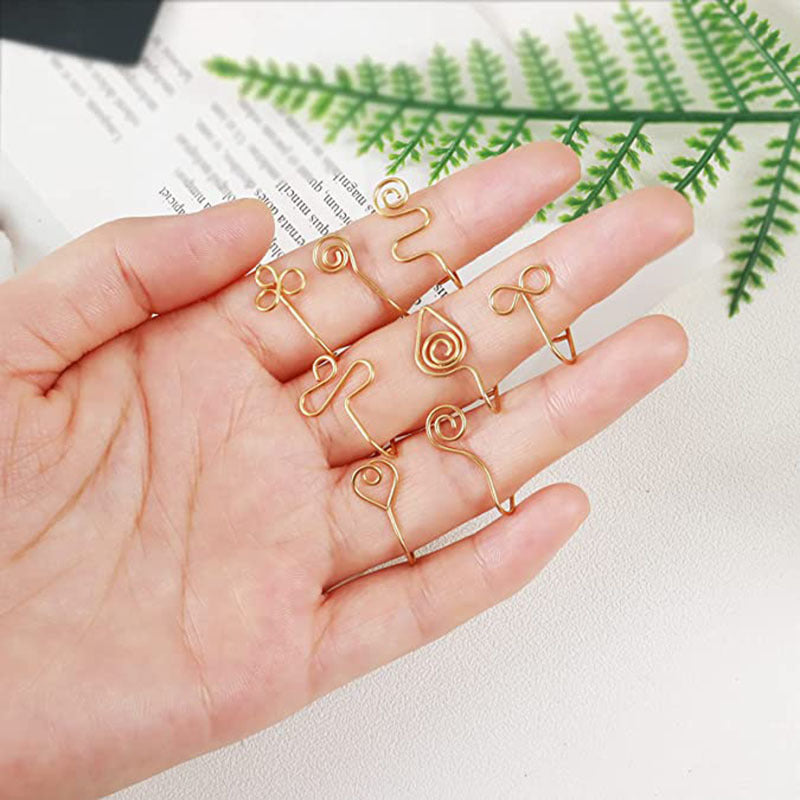 Fashion cross-border fake piercing nose nail set open u-shaped african non-piercing nose clip fake hole nose ring female trend