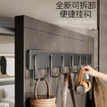 Seamless adhesive wall-mounted clothes hanger, over-the-door hook, heavy-duty, drill-free, load-bearing, bathroom clothes hook