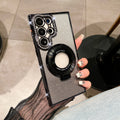 Black [cd pattern magnifying glass holder]