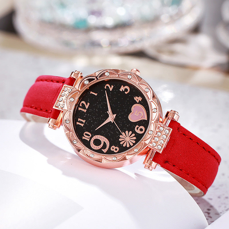 Wholesale in-stock set: minimalist fashion quartz watch for women - versatile, stylish, and perfect for casual wear