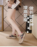 Export cross-border plus size leather sports dad shoes new arrivalk-styleeasiest for match running flatsnon-slipcasual shoes for women