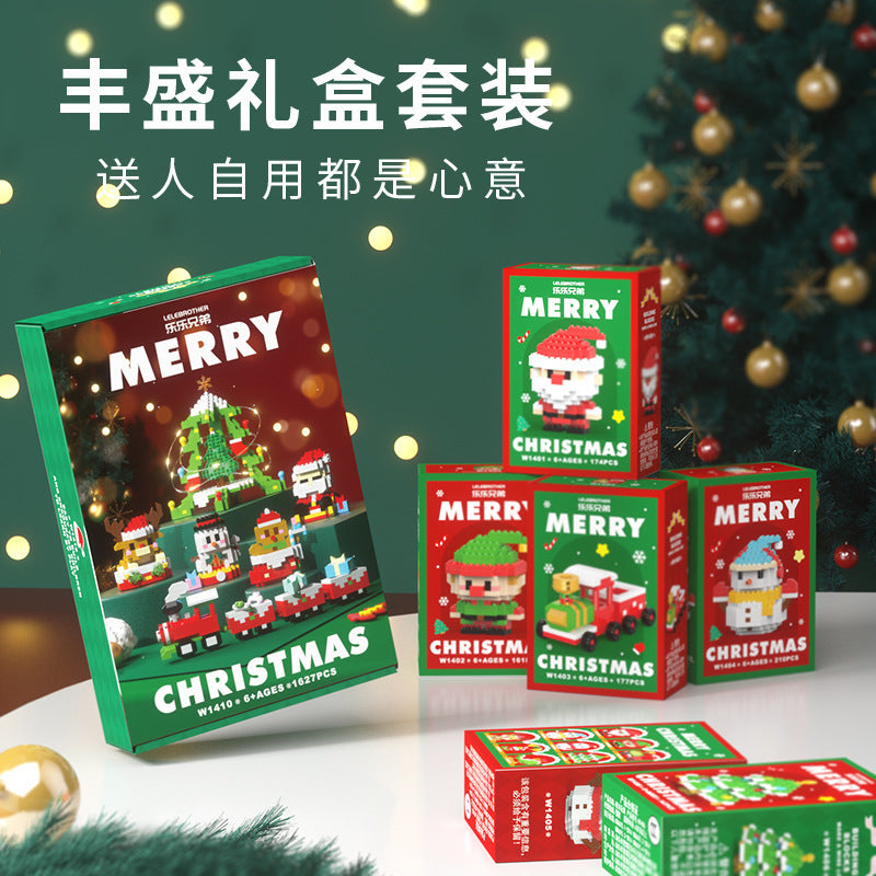 Compatible with lego santa claus christmas building set, christmas tree holiday kids' gift, toys for boys and girls