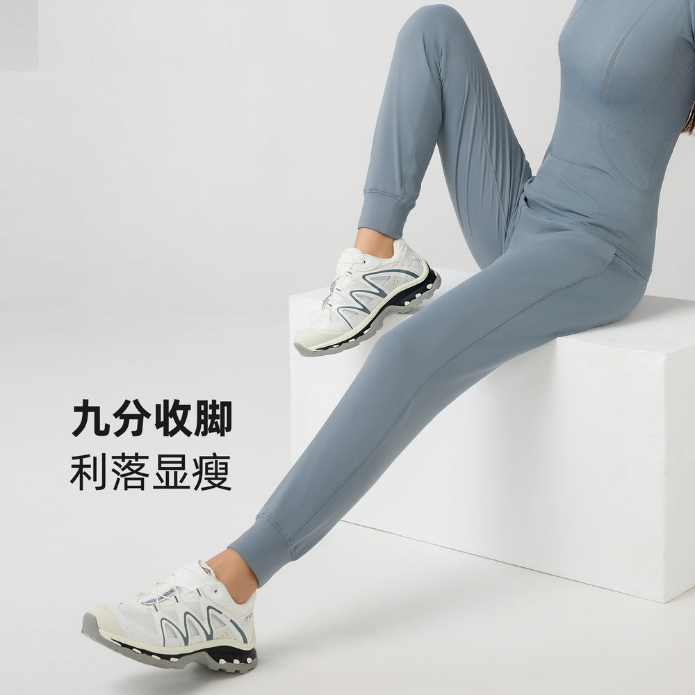 high waist yoga pants women's drawstring quick-drying elastic running fitness pants slimming look jogger pants sports pants d19069