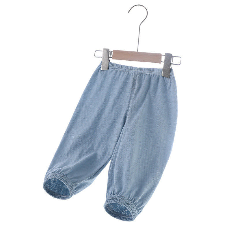 Baby cotton mosquito pants for boys, summer lightweight style, class a, summer air conditioning pants for infants and toddlers
