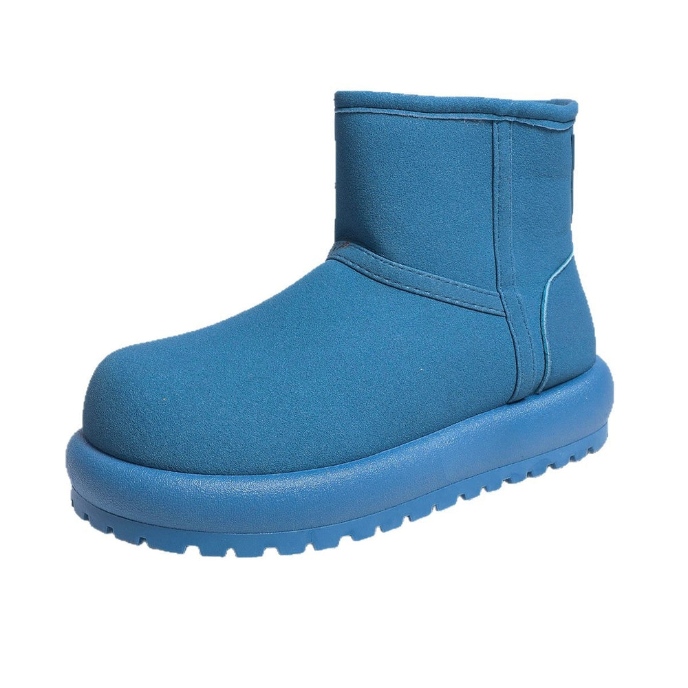 Exportplus sizenew arrival snow boots fleece-linedthickenedheattechthick sole fur all-in-one northeast cotton shoes suede snow boots