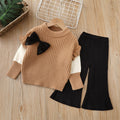 Girls' knitted sweater set - two-piece outfit - new autumn/winter  collection - baby girl crewneck top and jacket set