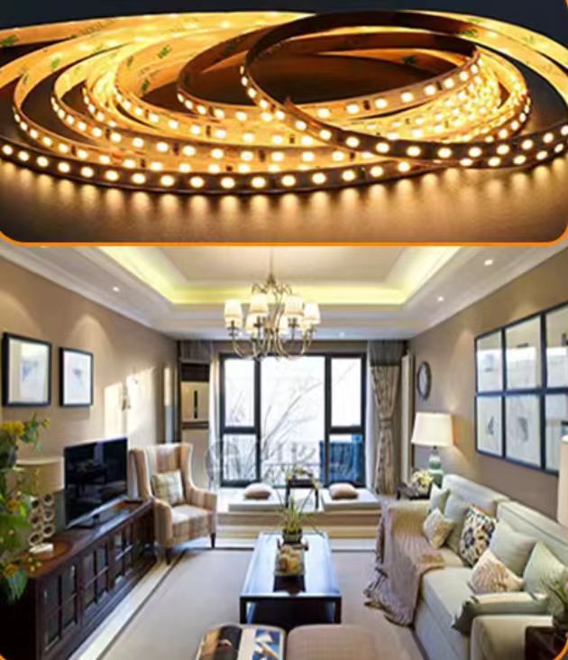 Ra98 full spectrum eye protection lamp with 24v high brightness low voltage led self-adhesive for home living room double eyelid ceiling linear lamp
