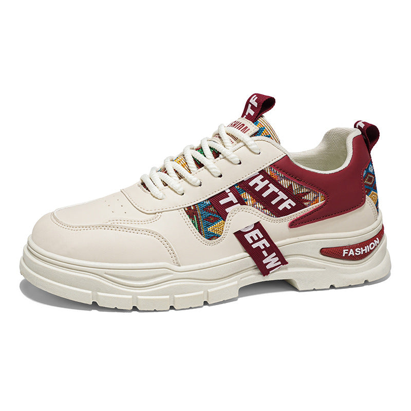 Men's athletic shoes - spring new arrivals: trendy, versatile, height-increasing, non-slip, thick-soled, wear-resistant, casual sneakers - dad shoes for men
