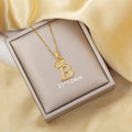 High-end letter layered necklace - 26 alphabet charms, cross-border bestseller, minimalist fashion, premium titanium steel jewelry