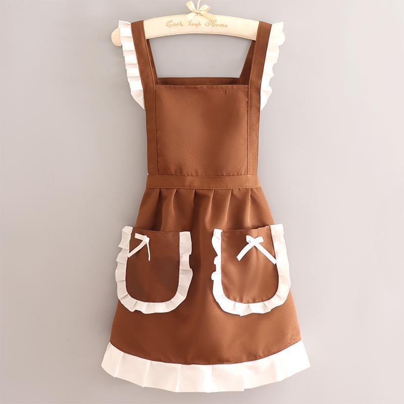 Beautiful and breathable work apron - modern minimalist design for women, suitable for home kitchen, office, cotton fabric, durable workwear, nail salon