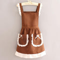 958 suspender bow princess dress pure coffee color