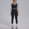new arrival nude tight yoga wear sports beautiful back high waist hip lifting pants suit quick-drying running fitness wear