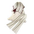 Relaxed and lazy style suit women's loose outer shawl scarf bottomlong sleevesknittingtopshigh waistsweater pants