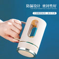 Business handle cup glass office for homecasual drinking water tea cup large capacity drainage floor push gift cup