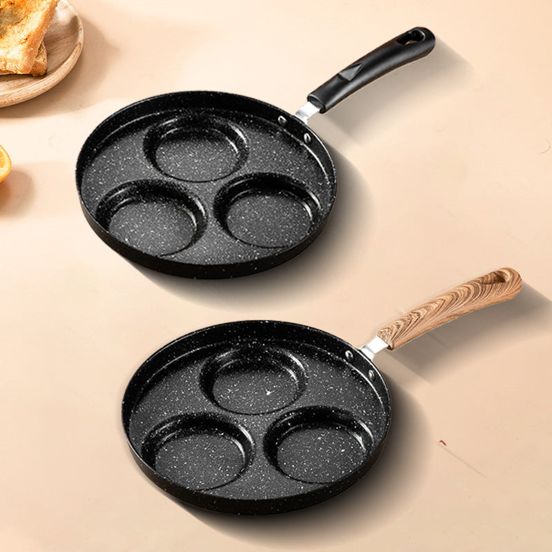Wow customized medical stone porous frying pan for homeheart smiling face small pan breakfast omelette handy gadget non-stick pan