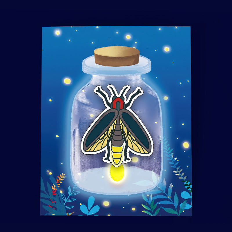 Science experiment DIY luminous firefly creative paper circuit technology small production children's handmade physical material package
