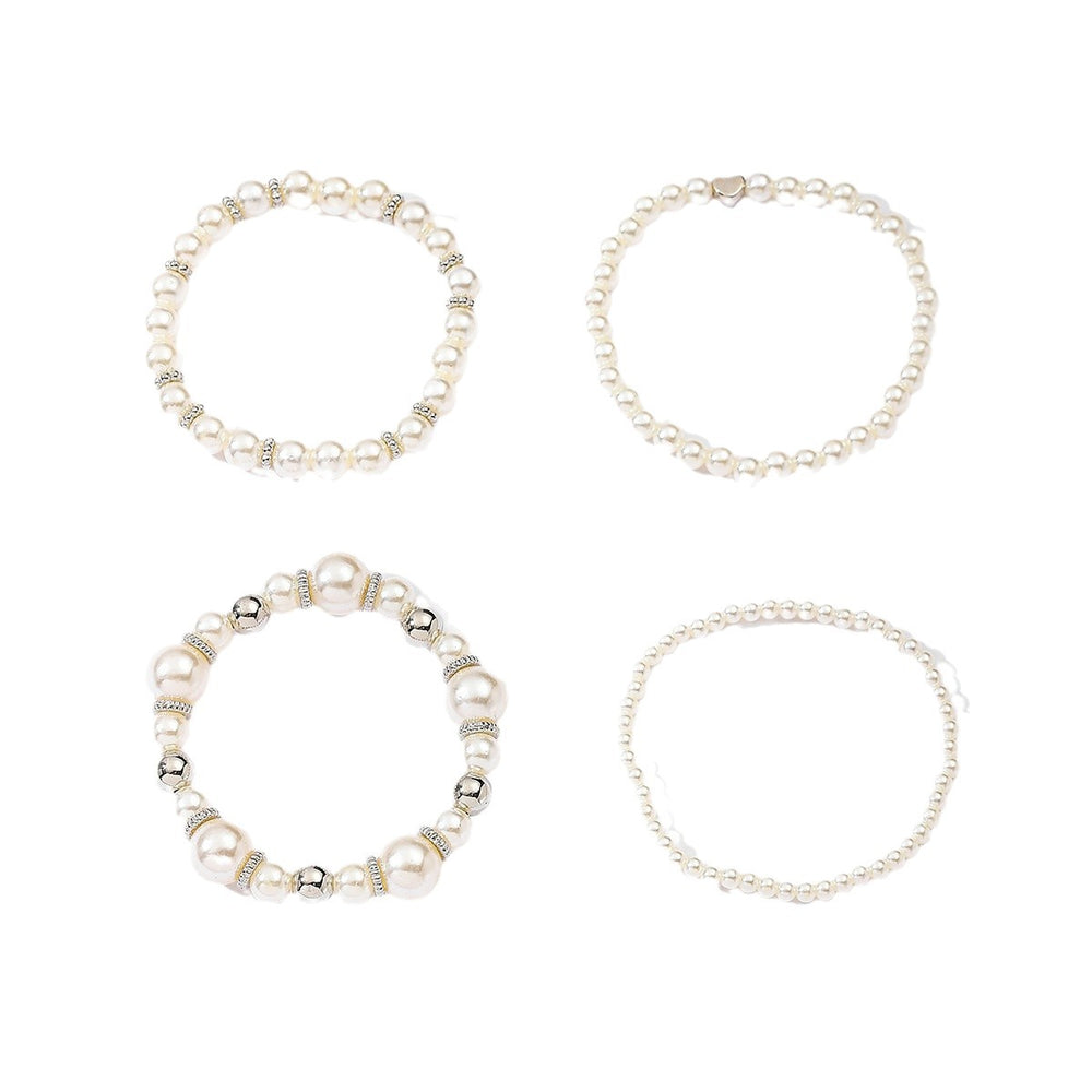 Wholesale heart-shaped pearl bracelets: hot-selling european and american cross-border jewelry, trendy, stylish, minimalist, irregular bead stackable bracelets