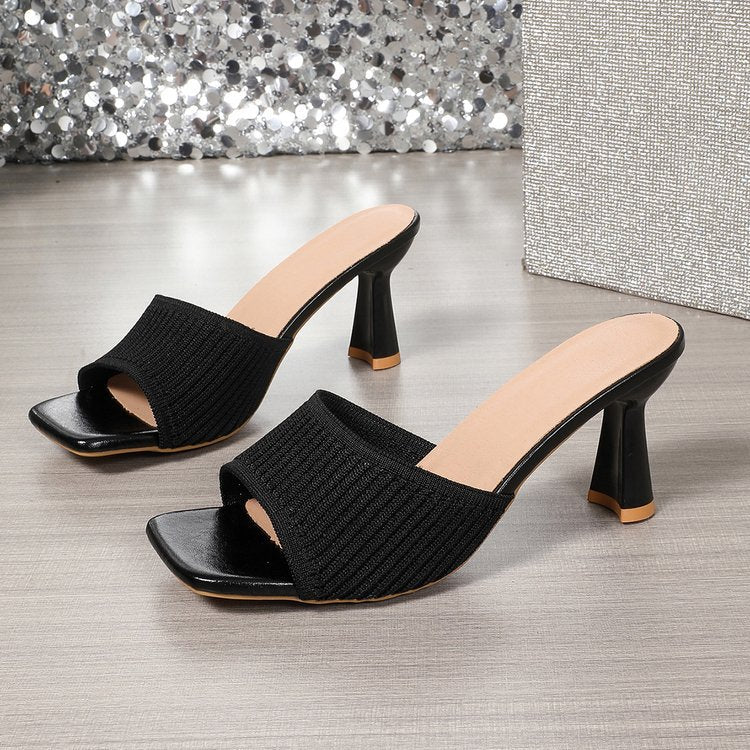 summer new arrival: plus-size high-heeled slides for women (sizes 36-42). wholesale available. dropshipping to  and