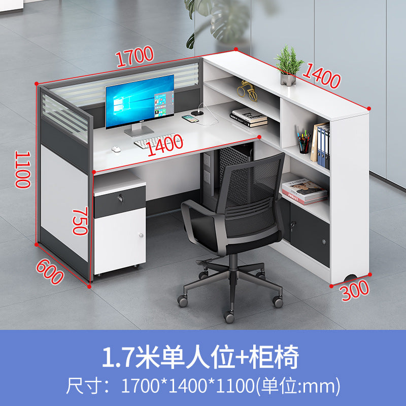 Office desk and chair set for staff, financial employees, and workstations - 2/4 seater facing desk office table