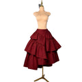 European and american cross-border women's fashion:  summer new arrivals - solid color high-waisted ruffle hem asymmetrical midi skirt