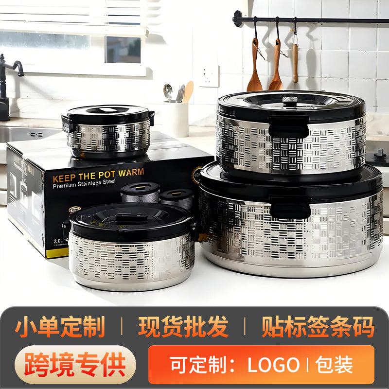 Customized 201 stainless steel insulated lunch box set - perfect for office workers, includes large capacity bento box