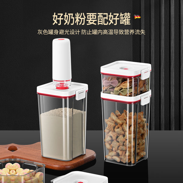 Vacuum fresh-keeping box Electric transparent plastic sealed box Fruit refrigerator storage box Kitchen multigrain flour rice storage bucket
