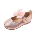 girls' shiny bow princess shoes - spring/autumn soft sole baby first walker single shoes - little girl's velcro mary janes