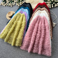 K-style high waist a-line sweet skirt women's multi-layer cake skirt slimming look tutu skirt work clothingsweet mid-length skirt